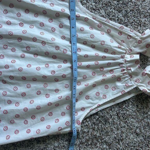 J. By J Crew Women’s Off White with Red Halter Top with Tie Neck Cotton Size 0 - Picture 3 of 11